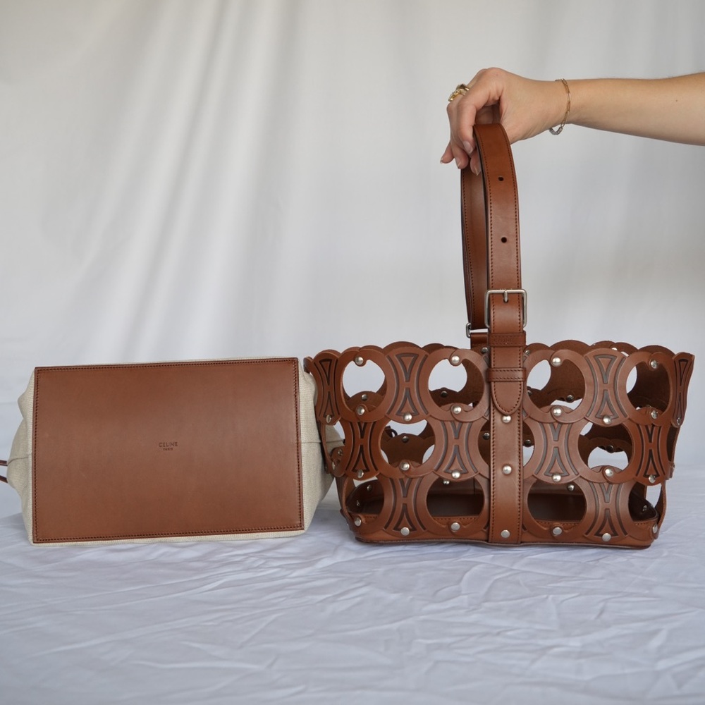 Celine Brown Leather Tote Bag - Picture 3 of 12